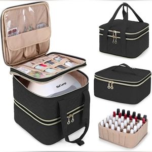 Nail Care Storage Travel Double Tier Bag